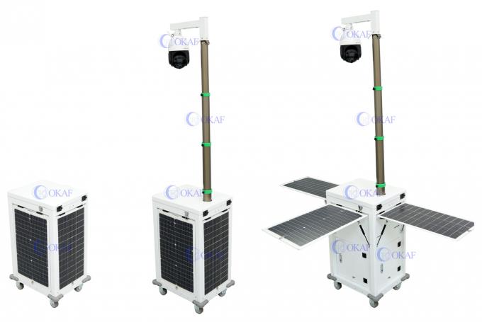 건설 현장 모니터링을 위한 4G AI 카메라 태양 전지 모바일 보안 캐비닛 0