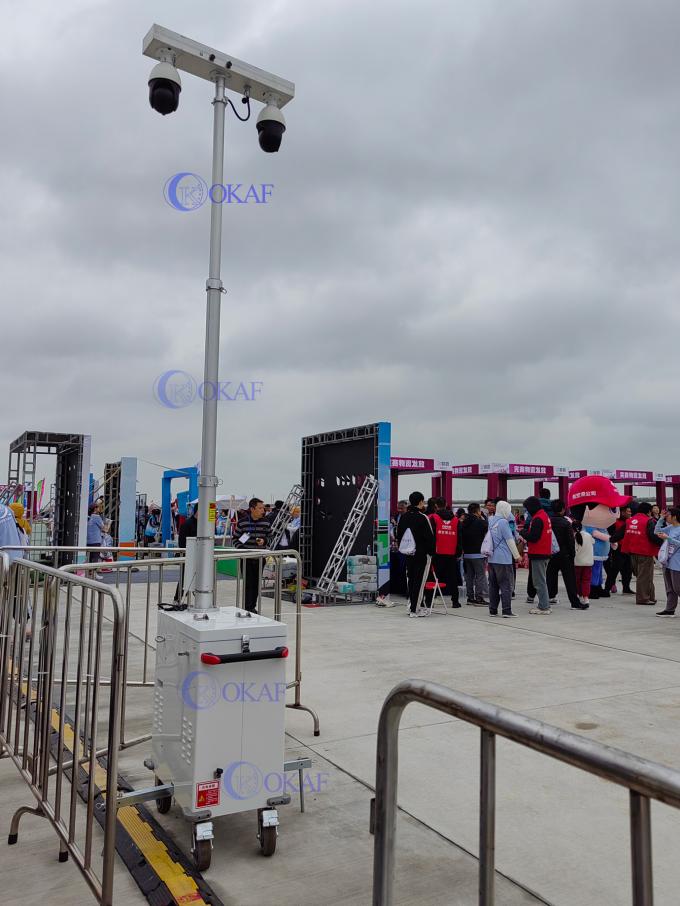 건설 현장 모니터링을 위한 4G AI 카메라 태양 전지 모바일 보안 캐비닛 2