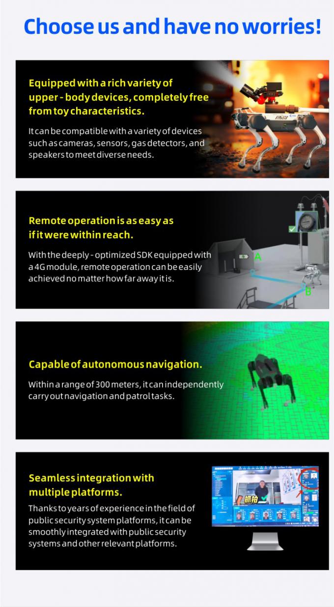 OKAF 인공지능 감시 자율성 보안 순찰 로봇 산업 경비 로봇 개 스마트 보안 네 배 로봇 1