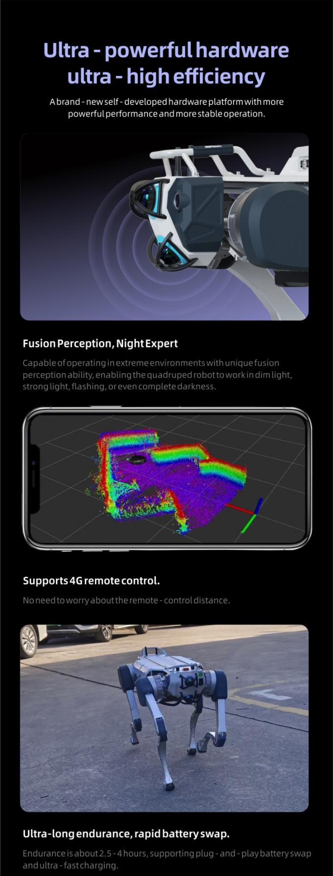 OKAF 인공지능 감시 자율성 보안 순찰 로봇 산업 경비 로봇 개 스마트 보안 네 배 로봇 2