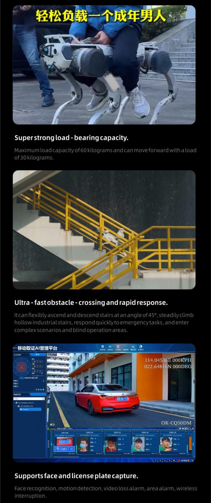 OKAF 인공지능 감시 자율성 보안 순찰 로봇 산업 경비 로봇 개 스마트 보안 네 배 로봇 3