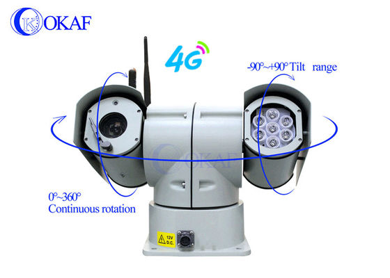 OKAF 4G 반충격 차량 지붕 PTZ IP 카메라 RS485 제어